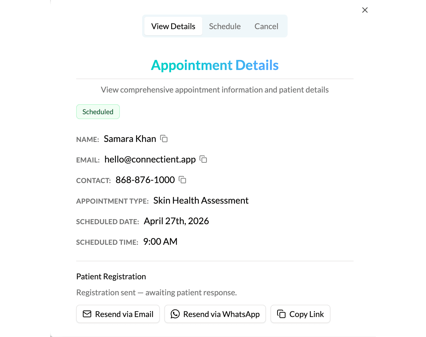 Appointment Summary